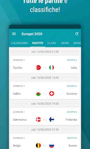 App Europei 2020 - Risultati & Calendario 3