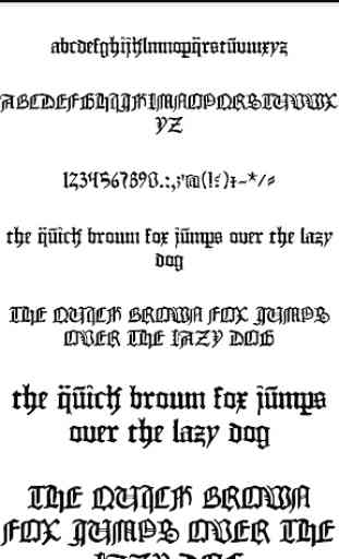 Fonts for FlipFont 50 Gothic 1