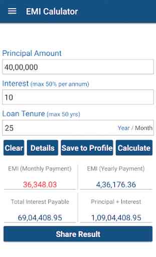 EMI Calculator for bank loans 1