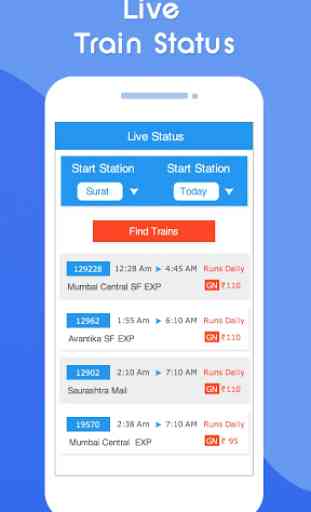 Indian Railway Live Train Running Status : PNR 4