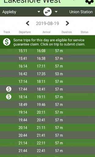 GO Train Schedules and Claims 2