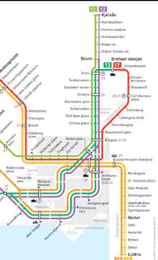Oslo Tram Map 2