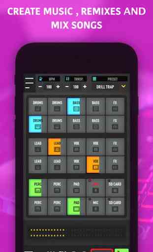 MixPads - Drum pad machine & DJ Audio Mixer 1