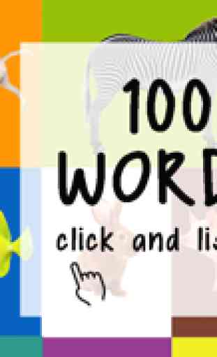 ABC 100 Prime Parole Per i Bambini a Ascoltare, Imparare, Parlare Con il Vocabolario in Inglese Con Gli Animali 1