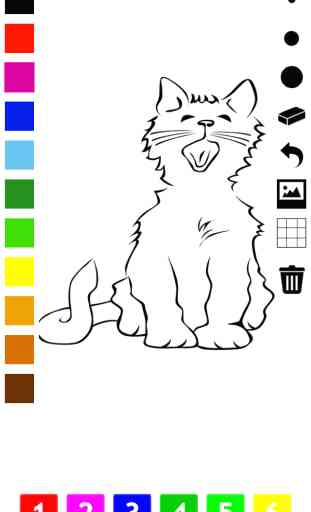 Libro da colorare dei gatti per i bambini: con molte immagini come gatto, gatto, animale domestico, gattino, gatto persiano, gatto siamese. Gioco per la scuola materna, scuola materna e la scuola. 2