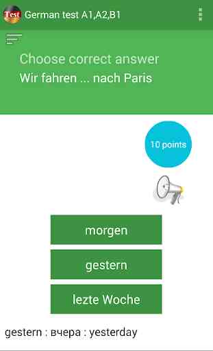 German test A1,A2,B1 Learn grammar, practice words 1