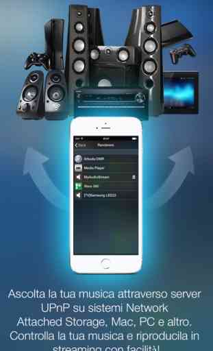 MyAudioStream Pro UPnP lettore audio e streamer: raccogliere la tua collezione musicale dal PC, NAS, server UPnP, Windows Media Player o iTunes locale e condividere con i tuoi altoparlanti senza fili, ricevitori AV, AllShare TV, PS3 o Xbox360 4