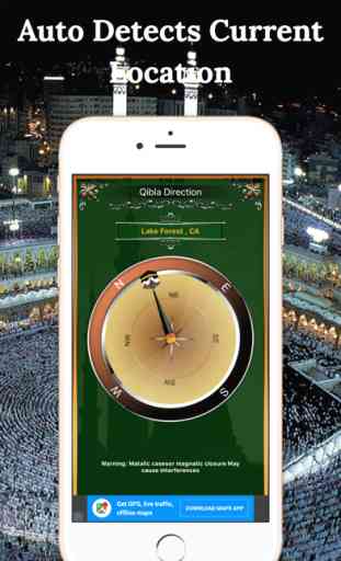 Direzione Qibla Compass-Free 2