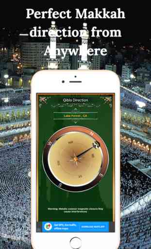Qibla-Trova Mecca Direzione 3