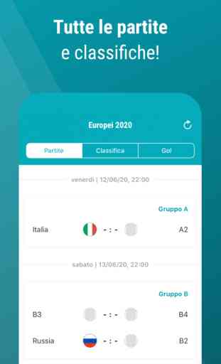 App Europei 2020 - GoalAlert 3