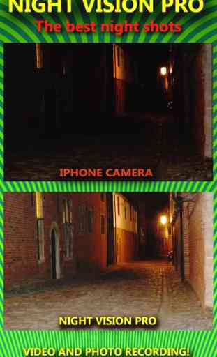 Night Vision Camera - vero! HDR - vedere al buio (reale NightVision in modalità Low Light) occhiali verdi binocolo con zoom (video, foto) e segreto cartella pro 4