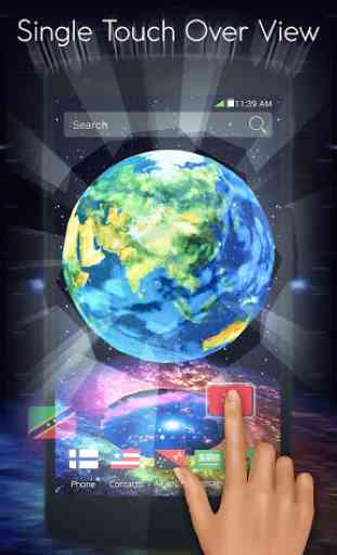 Terra nello spazio 3D tema 2