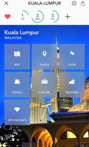 Kuala Lumpur - Mappa offline e guida della città di Tripomatic 1
