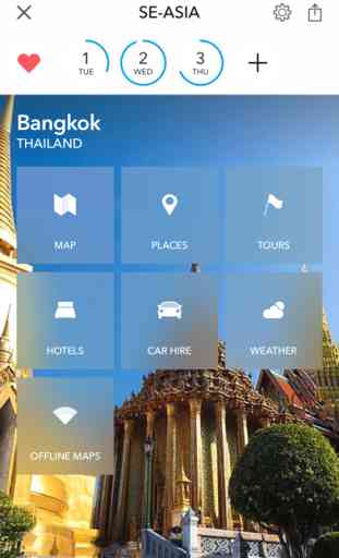 Pianificatore, guida di viaggio e mappa offline per Thailandia, Indonesia, Malaysia, India, Cambogia, Vietnam e Singapore 1