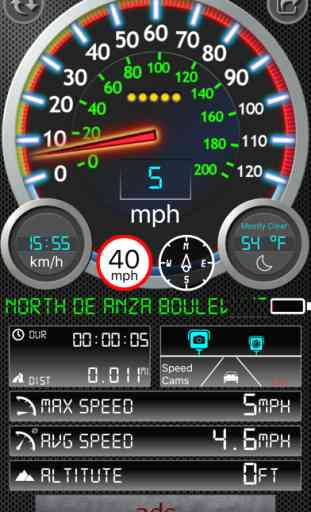Tachimetro mph / kmh GPS 1
