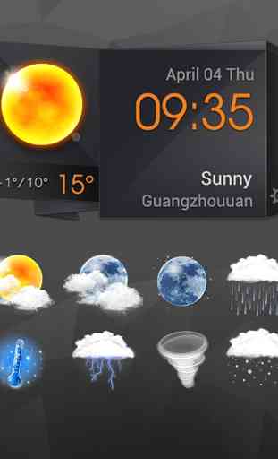 3D Clock Current Weather Free 1