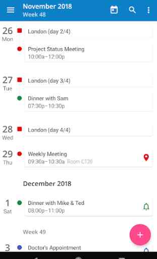 aCalendar - Android Calendar 1