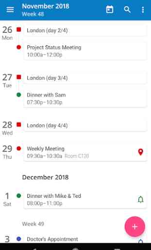aCalendar+ Calendar & Tasks 1