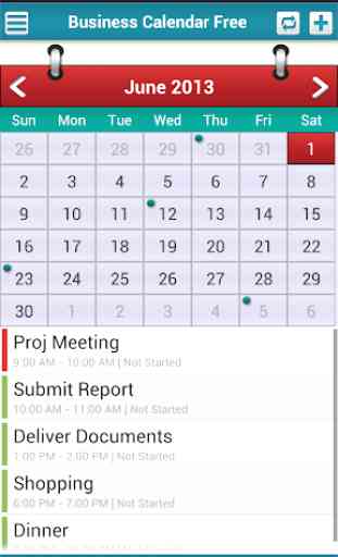 Business Calendar Free Evento TODO 1