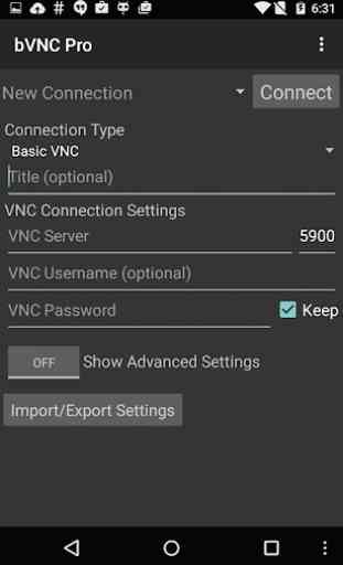 bVNC: Secure VNC Viewer 1