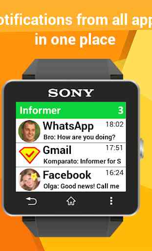 Informer - Notifications for Sony SW2 SBH52 1