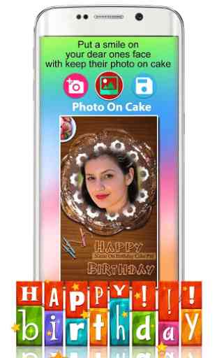 Photo On Birthday Cake - Cake with name and photo 3