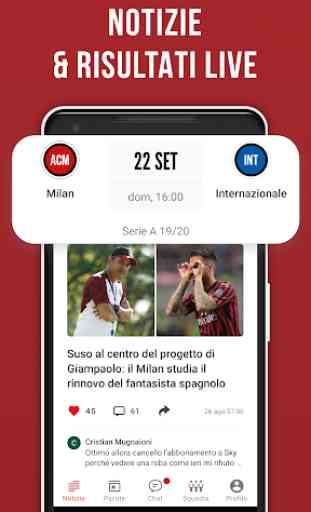 Rossoneri Live – App non ufficiale di Milan 2