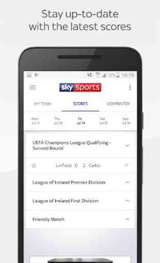 Sky Sports Football Score Centre 2