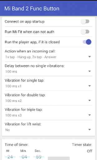 Func Button for Mi Band 2 3