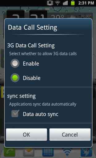 Galaxy 3G/4G Setting (ON/OFF) 3