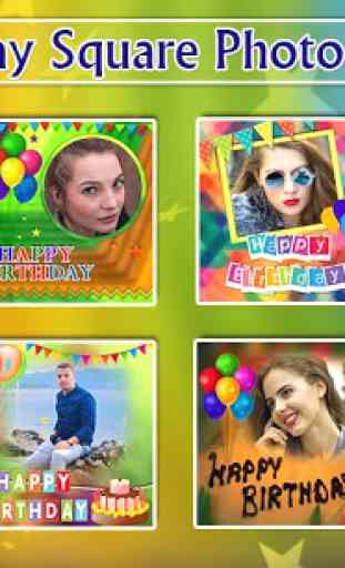 Birthday Greeting Cards Maker: photo frames, cakes 1