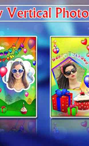 Birthday Greeting Cards Maker: photo frames, cakes 2