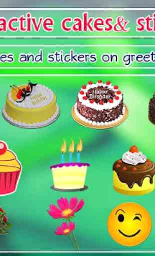 Birthday Greeting Cards Maker: photo frames, cakes 4