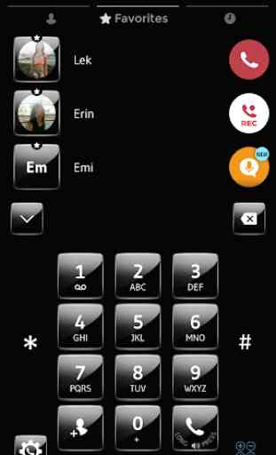 Gloss Black Phone Dialer Theme 2