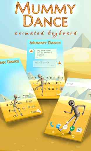 Mummy Dance Animated Keyboard + Live Wallpaper 1
