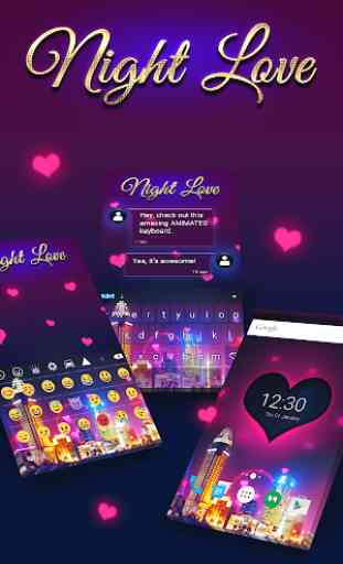 Night Love Animated Keyboard + Live Wallpaper 1