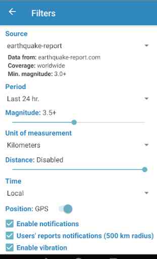 Notifiche Terremoto 4