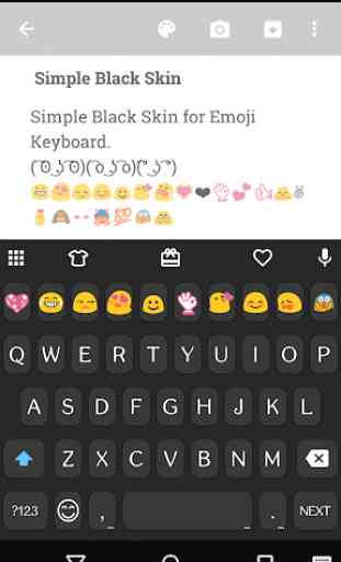 Simple Black Emoji keyboard 1