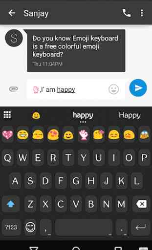 Simple Black Emoji keyboard 3