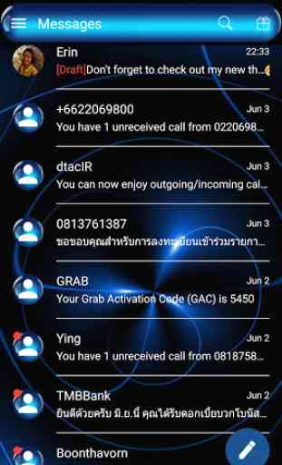 SpheresBlue SMS Messaggi 3