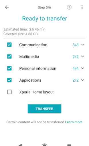 Xperia Transfer Mobile 4