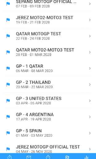 2020 Racing MotoGP Formula Calendar 2