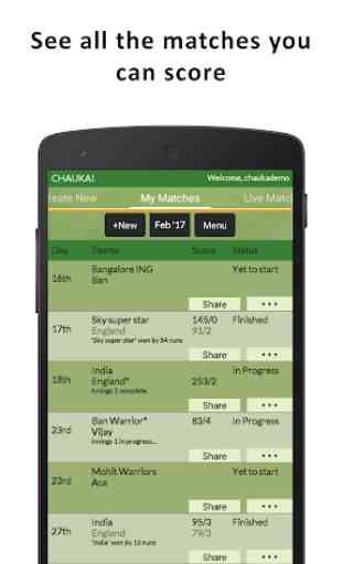 Chauka Cricket Scoring App 3