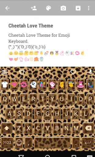 Cheetah Emoji Keyboard Theme 1