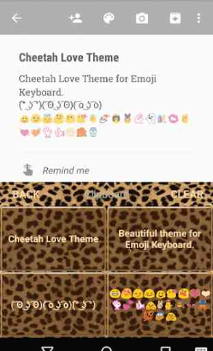 Cheetah Emoji Keyboard Theme 4