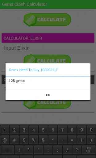Gems Clash Calculator 4
