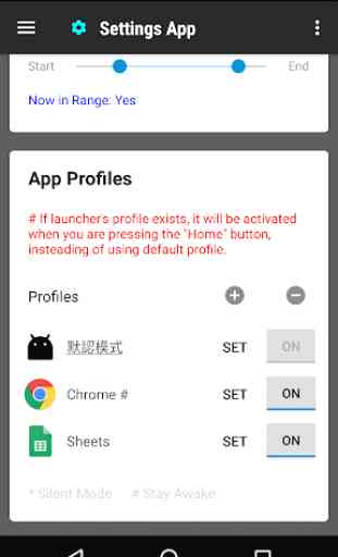 Impostazioni App 3