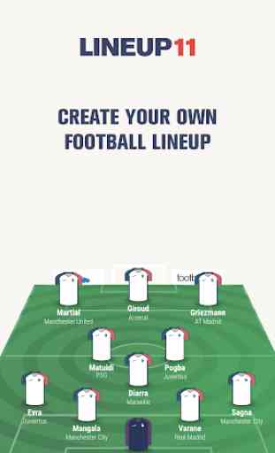 Lineup11 -formazione di calcio 1