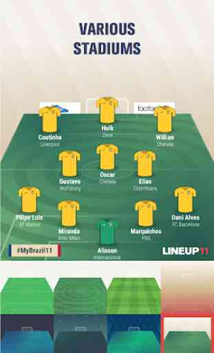 Lineup11 -formazione di calcio 4