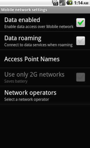 Mobile Network Settings 3